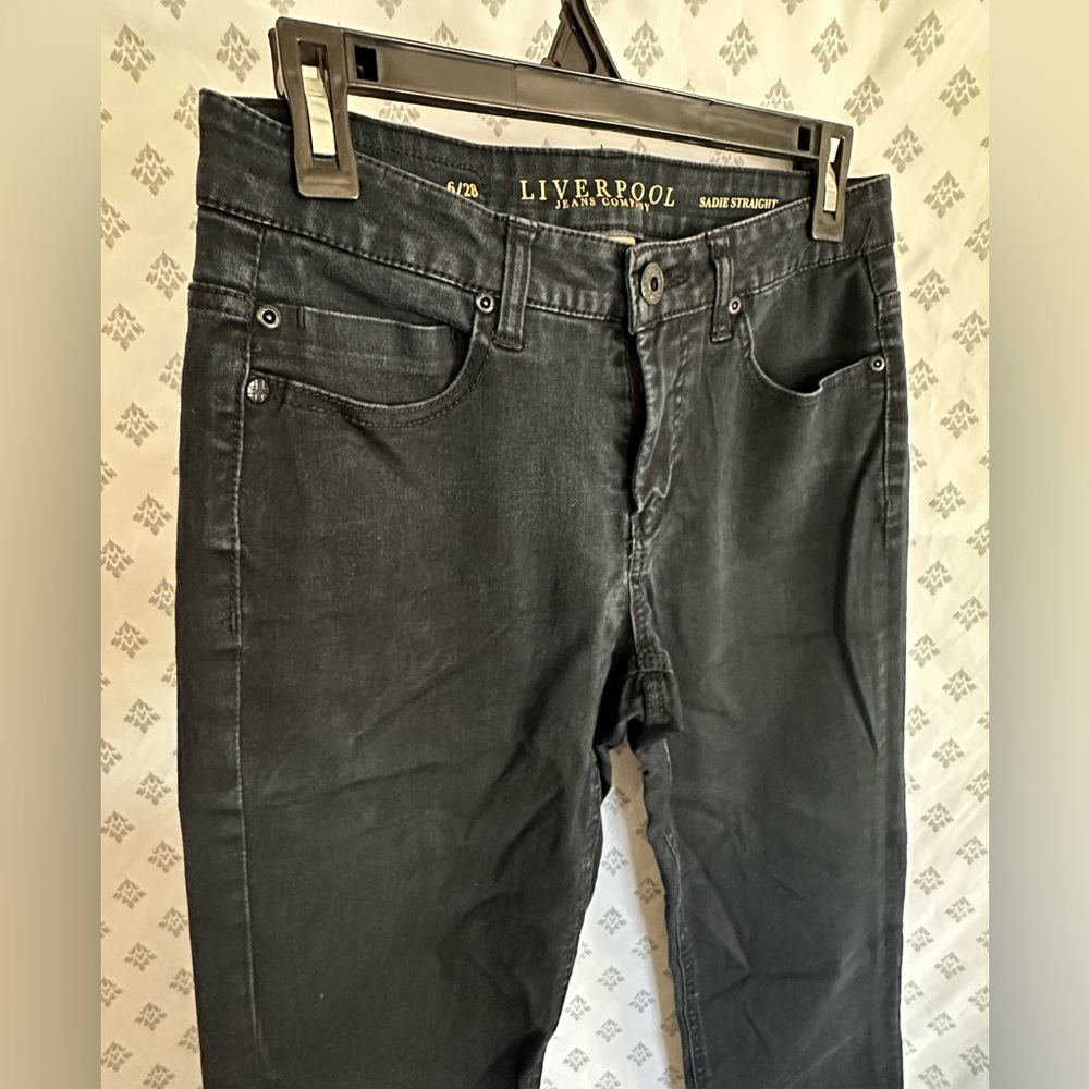 Liverpool Black Slim Straight Jeans